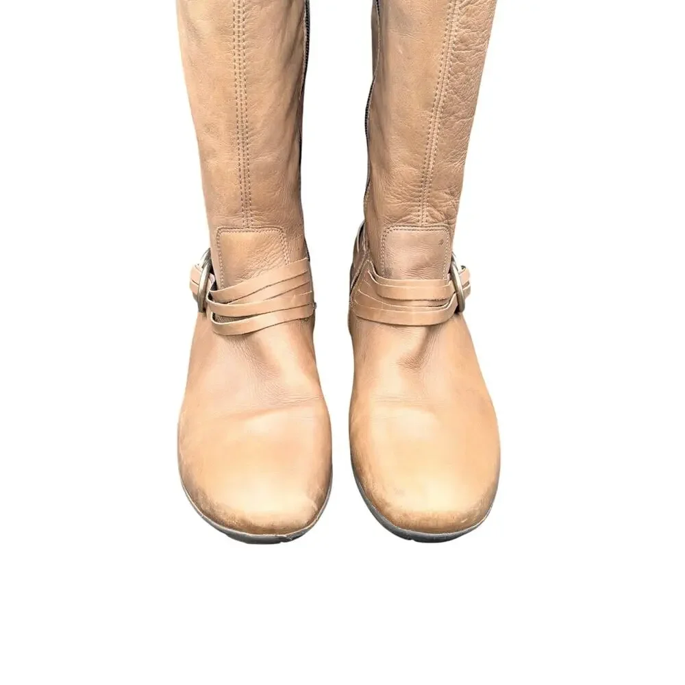 Remonte Dorndorf Leather Knee High Boots Brown Size 43 US 11.5 Zip